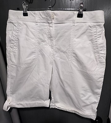 #ad Chicos Women#x27;s Size 8 White Casual Shorts $9.75
