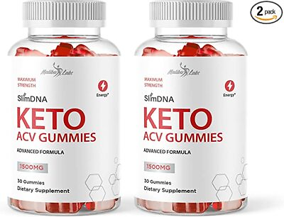 #ad Slim DNA Keto ACV Gummies Weight Loss 1500mg Ketosis Shark Gummies 2 Pack $34.72