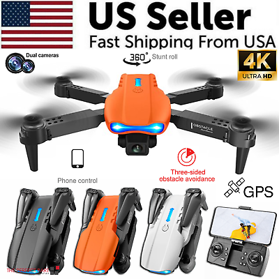 #ad Drones Quadcopter 5G 4K GPS Drone X Pro with HD Dual Camera WiFi FPV Foldable RC $31.59