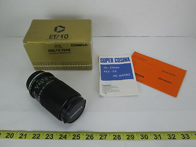 #ad New NOS Super Cosina Camera Zoom Lens 70 210mm f4.5 5.6MC Marco $99.99