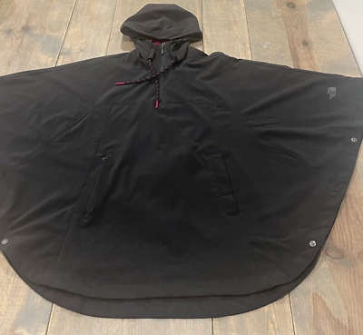 #ad The North Face Women’s Black Pink Lined Hooded Pullover Poncho Rain Jacket Sz:XS $39.99