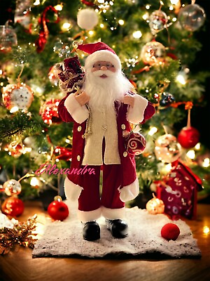 #ad Traditional Standing Santa Claus Large Christmas Figure with Presents Ornament $85.00