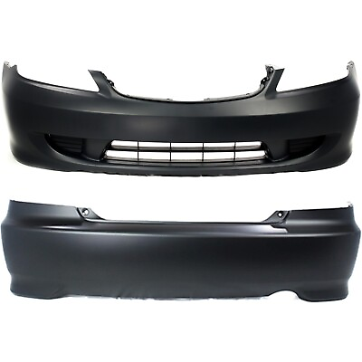 #ad Bumper Cover For 2004 2005 Honda Civic Front and Rear For Coupe Models $212.46