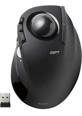 #ad Elecom DEFT series Track Ball Mouse M DT2DRBK Wireless Black 8 Button $25.00