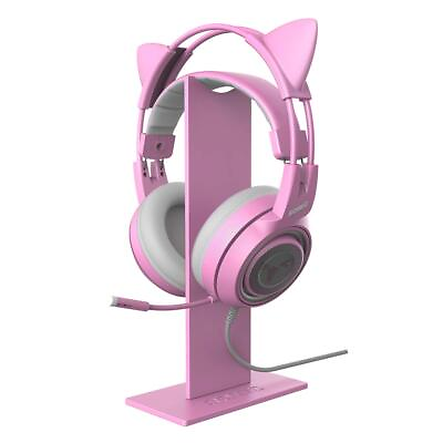 #ad Pink Headphone Stand Gaming Headset Holder with Solid Base and Flexible Earph... $20.62
