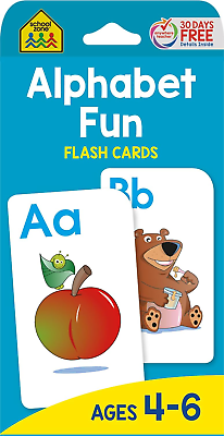 #ad School Zone Alphabet Fun Flash Cards Ages 4 to 6 Preschool to Kindergarten $5.48