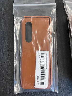 #ad Open Box Samsung Official Leather Cover for Galaxy Z Fold3 5G Camel $19.99
