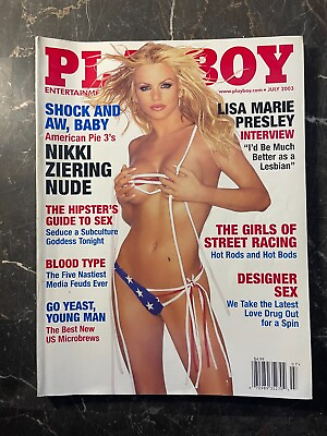 #ad PLAYBOY JULY 2003 Marketa Janska Nikki Ziering Lisa Marie Presley MINT $14.99