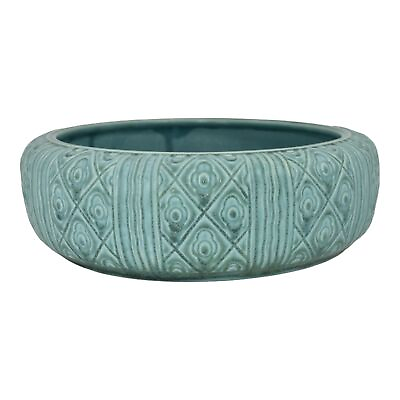 #ad Rookwood 1931 Vintage Art Deco Pottery Blue Ceramic Bowl 6272 $385.00