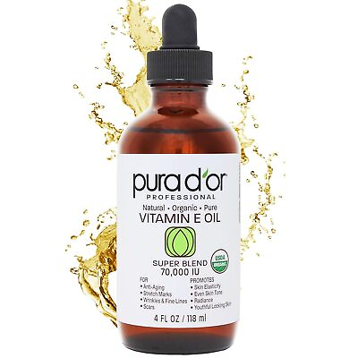 #ad PURA D#x27;OR Dor Vitamin E Oil 70000 IU 100% Pure USDA Organic amp; Natural 4oz $15.99