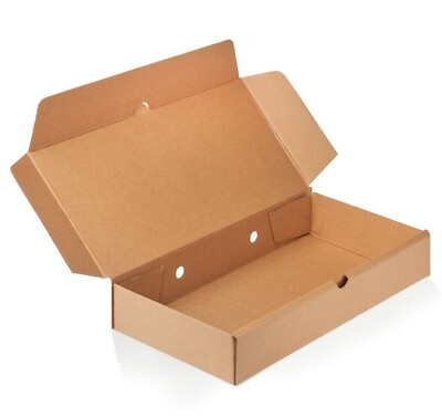 #ad Fish and Chip Box Kraft Plain Large 311x152x48mm food box pack 100 GBP 29.49