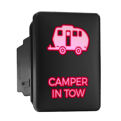 CAMPER IN TOW LED Push Button Replacement for TOYOTA 1.28 x 0.87 in Red $10.95