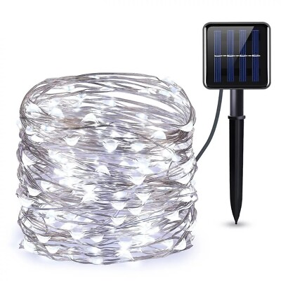 100 200 LED Solar Fairy String Light Copper Wire Outdoor Waterproof Garden Decor $12.45
