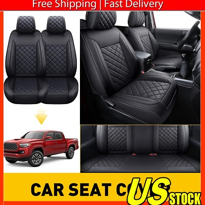 #ad Car Seat Cover For 2007 2023 Toyota Tacoma Cab Crew 4 Door FrontRear Protector $109.99