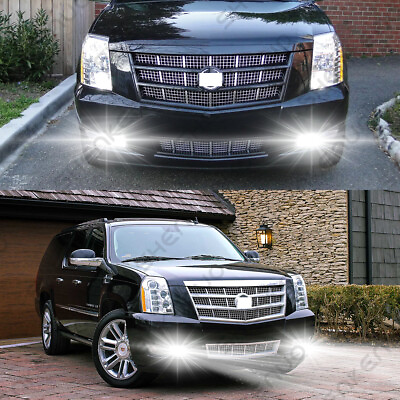 #ad For Cadillac Escalade 2007 2014 6000K 9005 H10 COB Front LED Fog Light Bulbs KIt $19.07