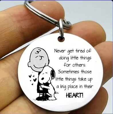 #ad Snoopy Charlie Brown Hot Quote Keychain $12.00