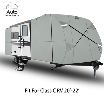 #ad Waterproof Anti UV 4 Ply For Class A Camper 20#x27; 22#x27; Travel Trailer RV Cover Gray $95.11