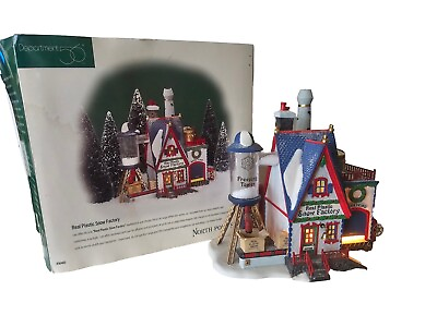 #ad Department 56 Real Plastic Snow Factory 56403 North Pole Series Box Damage Read $70.00