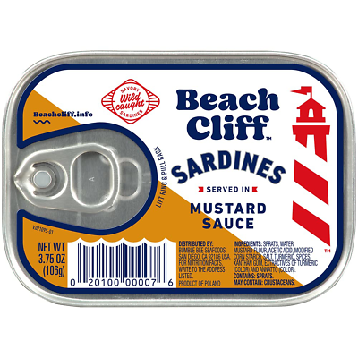 #ad Beach Cliff Wild Caught Sardines in Mustard Sauce 3.75 oz Can Pack of 12 18 $18.10