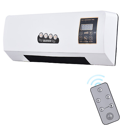 #ad 1800W Portable Wall Mounted Small Air Conditioner Heater Mini Fan Indoor G4W6 $108.98