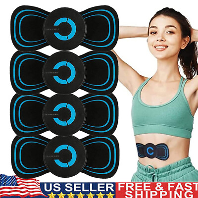 #ad Portable Mini Electric Neck Back Massager Cervical Massage Patch Stimulator USA $8.99