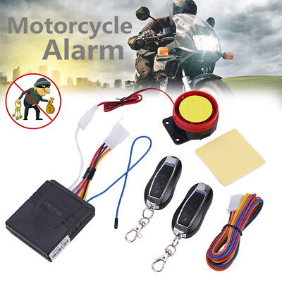 #ad Motorcycle Scooter Security Alarm System Anti theft 2Remote Control Engine Start $15.95