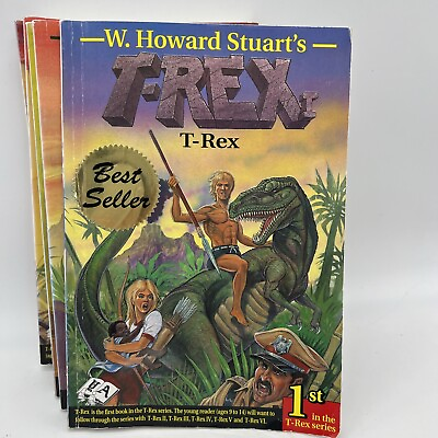 #ad Lot 6 W. Howard Stuart Dinosaur Book Series Trex Volume I Thru IV Signed I amp; II $75.00