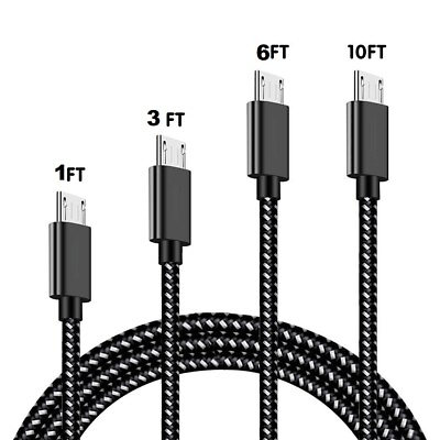 #ad Heavy Duty Micro USB Fast Charger Data Cable Cord For Samsung Android HTC LG Lot $89.98