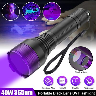 #ad 40W 365nm UV Utraviolet Light Quad core LED Flashlight Blacklight Inspect Torch $24.99