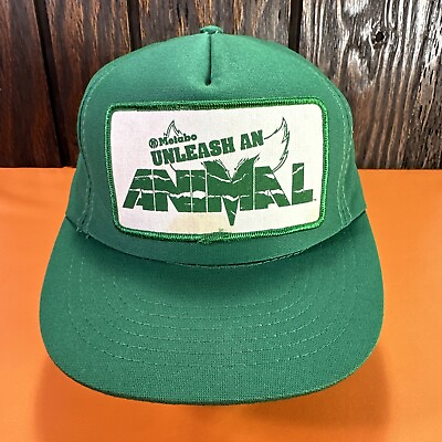 #ad Vintage Metabo Power Tools Unleash An Animal Hat Snapback Cap Patch Green 80s $14.85
