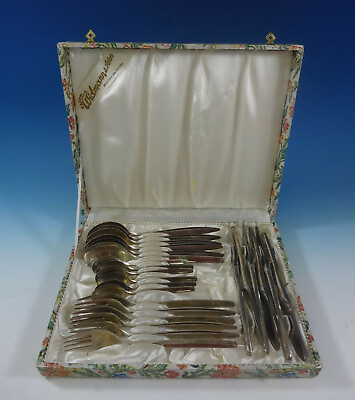 #ad 800 Silver Wmf #193 Flatware Set Service Dinner Size 24 Pieces In Vintage Box $1195.00