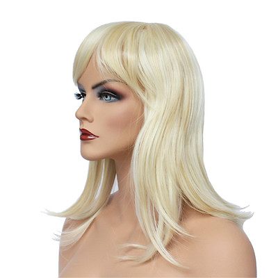 #ad Classic Cap women Synthetic straight Long Light Blonde wig HengFeng LHL11 $19.40