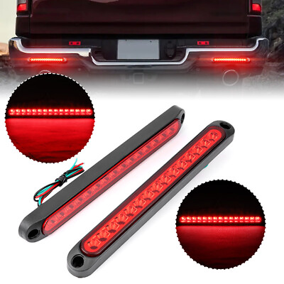 #ad 2Pc Red 10quot; LED Sealed Strip Truck Trailer Marker Stop Tail Turn Brake Light Bar $14.98