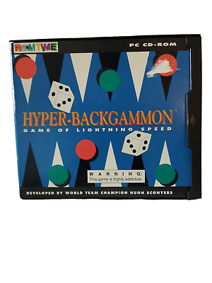 #ad Rom Time Hyper Backgammon Game of Lightning Speed PC CD ROM PS 2 $99.99