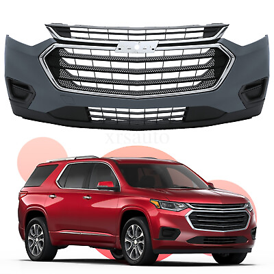 #ad Complete Front Bumper Cover Kit Grille Grill For 2018 2021 Chevrolet Traverse $589.99
