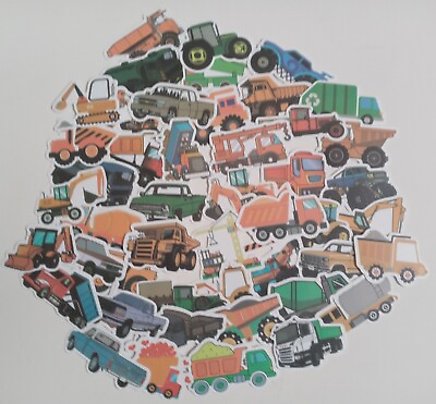 #ad 45PC. ASSORTED TRUCK WATERPROOF STICKERS $4.89