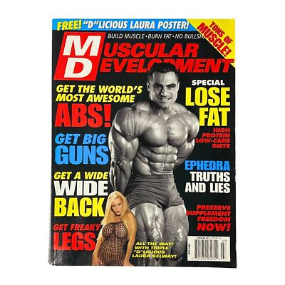 #ad Muscular Development Magazine July 2003 Ahmad Haidar w Poster No Label $31.47