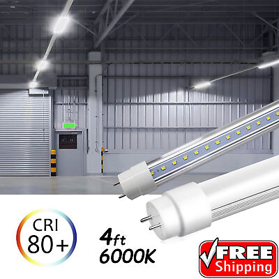 #ad 10 100 Pack LED G13 48#x27;#x27; 4 foot T8 Tube Light Bulbs Bypass Ballast 6000K 6500K $449.95