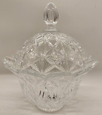 #ad St. George Crystal Cambria 6quot; Bowl amp; Lid American Crystal Collection 24% Lead $17.99