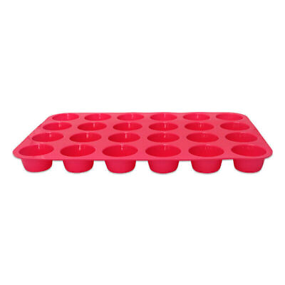 #ad Round Silicone Cake Mold 24 Cup Chocolate Muffin Tin Cupcake Baking Mould Pan $10.66