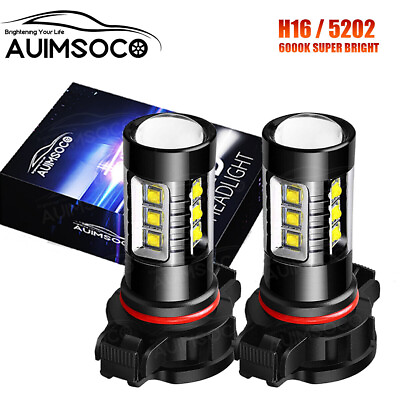 #ad 2X 6000K H16 LED Fog Light Lamp Bulbs For GMC Sierra 1500 2500 3500 HD 2008 2016 $18.99