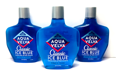 #ad Lot of 3 Aqua Velva Classic Ice Blue Cooling After Shave 7 oz Each Firms amp; Tones $27.95