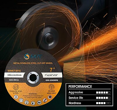 #ad 20 Pack SATC 7quot;x1 16quot;x7 8quot; Cut off Wheel Metal amp; Stainless Steel Cutting Discs $25.99