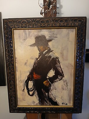 #ad Vintage Original Oil Painting by Keith Lee 1960s quot;Matadorquot; $50.00