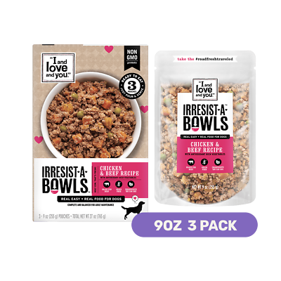 #ad quot;I and Love and Youquot; Irresist A Bowls Chicken amp; Beef Ready To Serve Wet Dog Food $12.71