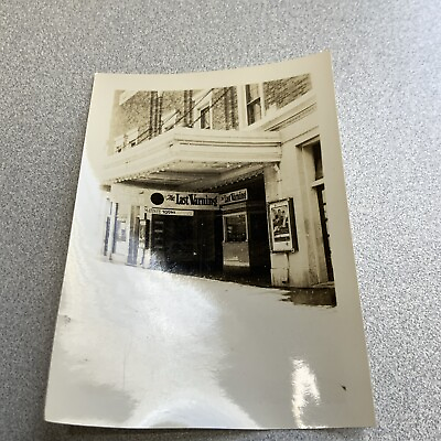 #ad 1929 Photo Of The Lincoln Theater In Cheyenne Wyoming Showing “The Last Warning” $25.00