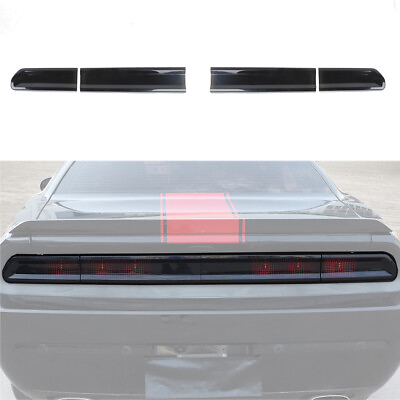 #ad Smoked Black Tail Light Covers Rear Light Guards for Dodge Challenger 2009 2014 $56.99