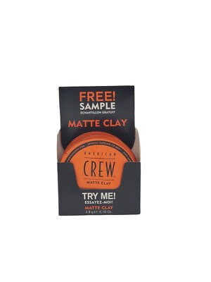 #ad American Crew MATTE CLAY Medium High Hold 0.1 Oz 2.8g Each 24 Pieces SAMPLES $10.99