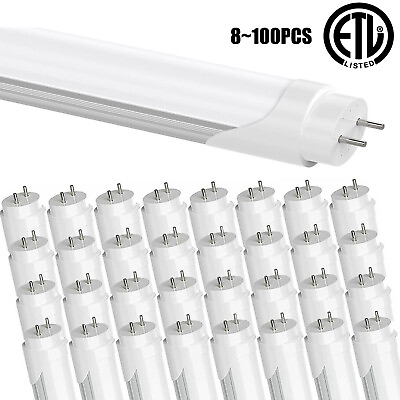 #ad G13 LED Tube Light Bulb T8 28W 4FT LED Shop Light 2 Pin 5500K Daylight 8 100PCS $298.79