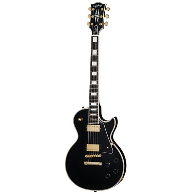 #ad Epiphone Les Paul Custom 6 String Solid Electric Guitar Black Ebony $675.00